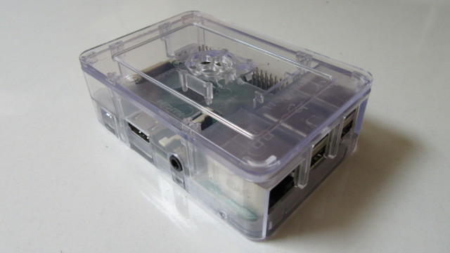 Raspberry Pi 2 in clear case